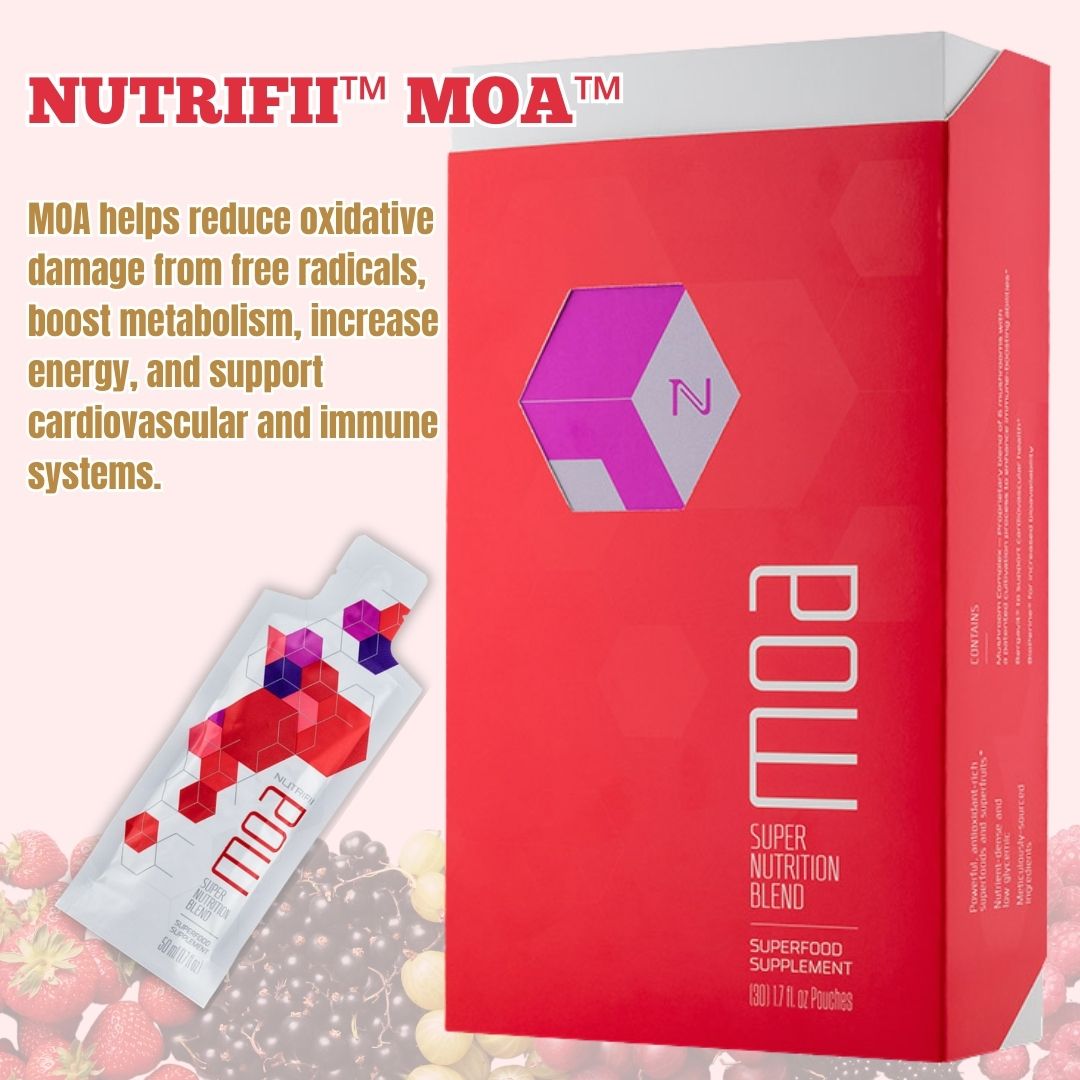 Nutrifii MOA - MOA helps reduce oxidative damage from free radicals, boost metabolism, increase energy, and support cardiovascular and immune systems. - Shop at Biosense-Ariix.com - BiosenseClinic - Nutrifii™ Moa™